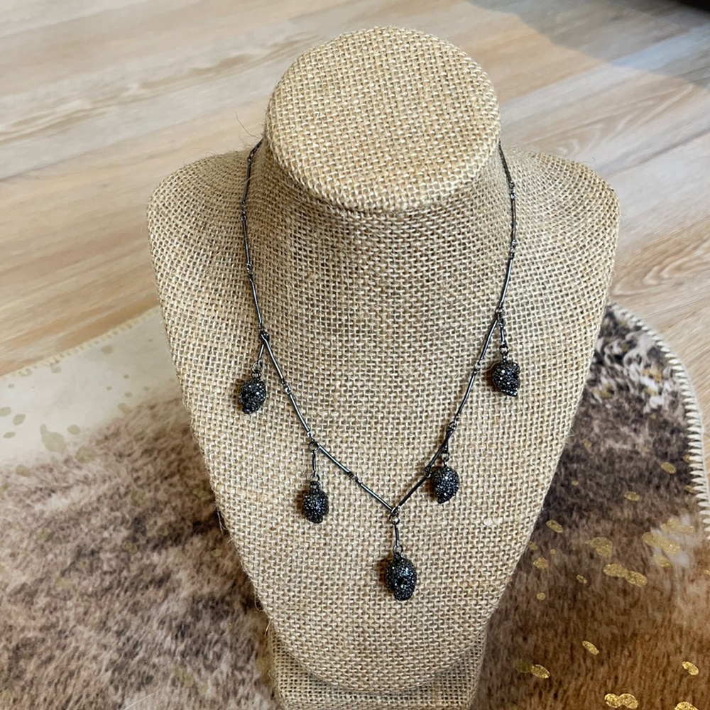 Betsey Johnson Dazzle Skull Necklace